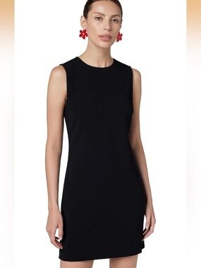 Theory Black Sleeveless Shift Dress - Size 8 Minimalist Career Workwear - NWOT